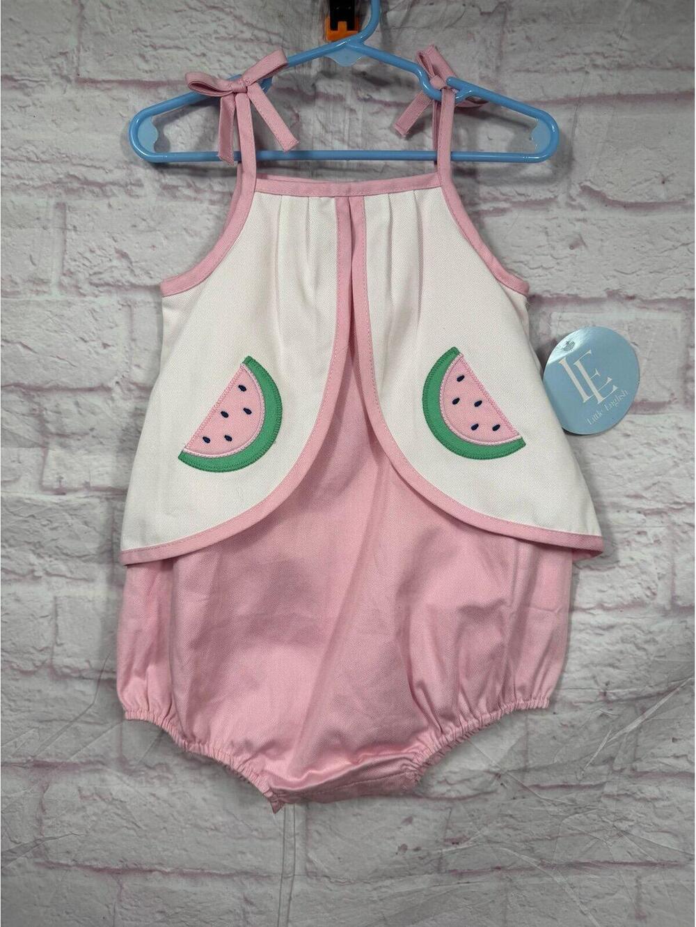 Little English 24 Month Watermelon Appliqué Baby Romper NWT